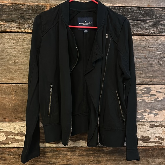 American Eagle Moto Asymmetrical Lightweight Jacket - Picture 3 of 13